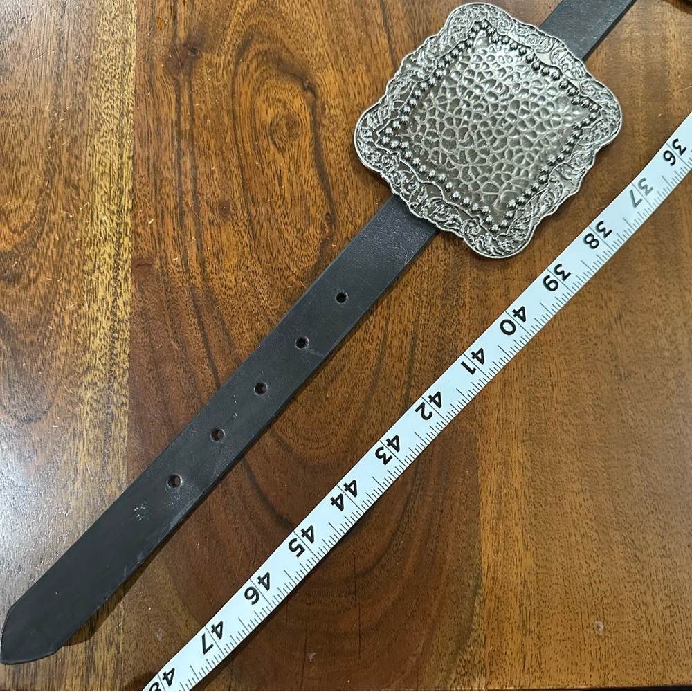R Cinco Ranch RCR Signature Square Concho Black Belt Women’s Size XL - Picture 8 of 8